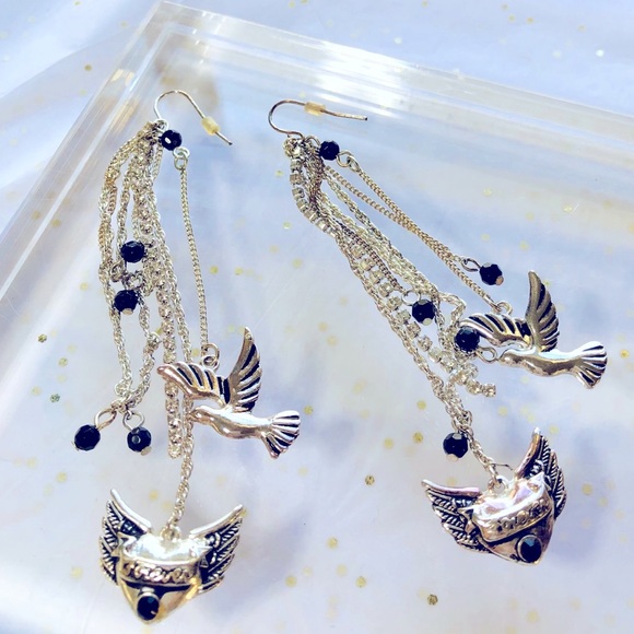 Jewelry - Whimsical biker style earrings